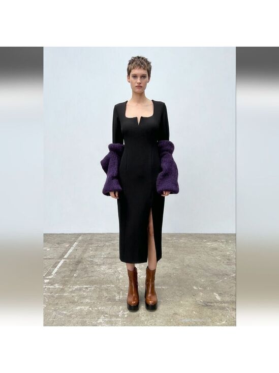 Zara Dresses & Skirts - NWT Zara Square Neck Midi Dress, Size S